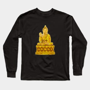 Buddha Lowpoly Long Sleeve T-Shirt